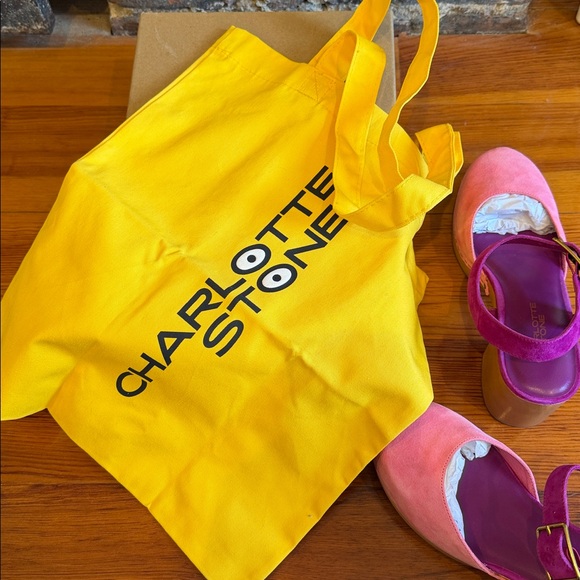 New in box! Charlotte Stone Maud Sandals in Flamingo Azalea size 8 - Picture 7 of 8